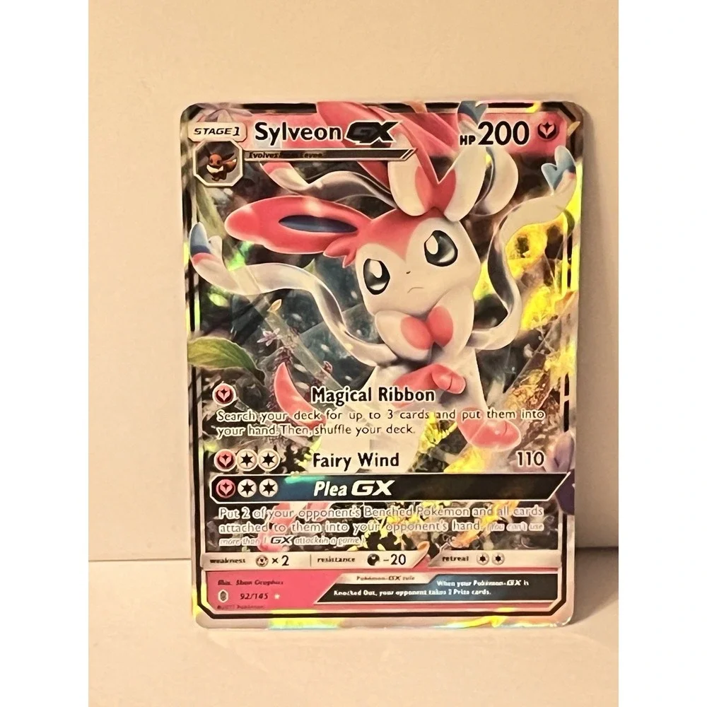 Pokemon Sylveon GX Card Guardians Rising 92/145 Pink Excellent Holo Ultra Rare